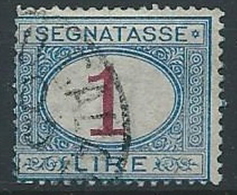 1890-94 REGNO USATO SEGNATASSE 1 LIRA - ED434 - Strafport