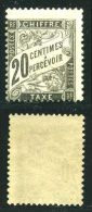 FRANCE TAXE  N° 17   \" TYPE  DUVAL  20c  NOIR  \"   NEUF  Xx  A VOIR - Andere & Zonder Classificatie