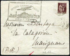 FRANCE - N° 284 / LETTRE AVION D'ISTRES LE 20/8/1937, VOL COMMEMORATIF ISTRES DAMAS - TB - Premiers Vols