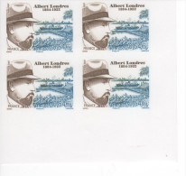 FRANCE VARIETE ALBERT LONDRES N° 4027  BLOC DE 4  VARIETE NON DENTELE TTB NEUFS ** - Unused Stamps