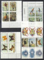 Cuba Mi 731-745 Easter Fauna Butterfiles Insects Birds Sheets And Labels 1961 MNH - Neufs