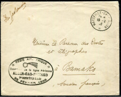 FRANCE - LETTRE EN FRANCHISE DE MARSEILLE LE 19/2/1938, 1er VOL ALGER BAMAKO, MULLER N° 422 - TB - Primi Voli