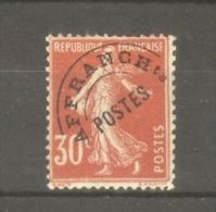 FRANCE STAMP TIMBRE PREOBLITERE N°58 \" SEMEUSE FOND PLEIN 30c ROUGE \" NEUF Xx TB - Andere & Zonder Classificatie
