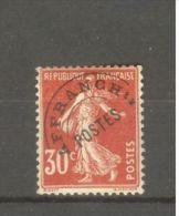 FRANCE STAMP TIMBRE PREOBLITERE N°58 \" SEMEUSE FOND PLEIN 30c ROUGE\" NEUF Xx TTB - Other & Unclassified