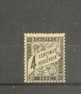 FRANCE STAMP TIMBRE TAXE N° 13 \"TYPE DUVAL 4c NOIR\" NEUF Xx TTB - Other & Unclassified