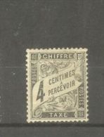 FRANCE STAMP TIMBRE TAXE N° 13 \"TYPE DUVAL 4c NOIR\" NEUF Xx TTB - Autres & Non Classés