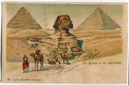 CARTOLINA LE SPHINX ET LES PYRAMIDES PIRAMIDI EGITTO VIAGGIATA ILLUSTRATORE FRANKE - Pyramides