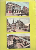 TROIS 3 NAMUR POSTCARDS 1. NAMUR - Le Théâtre 2.PLACE DES ARMES 3.  LA CITADELLE - Namur