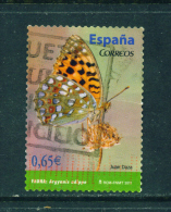 SPAIN  -  2011  Butterflies  65c  Used As Scan - Oblitérés