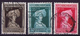 1936  Caritas  Duc Wenceslas 1er   10c, 35 C., 1 Fr - Used Stamps