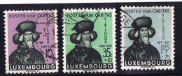 1938  Caritas  Sigismond   10 C., 35 C., 1,25 Fr - Used Stamps