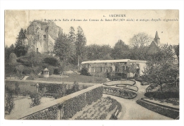 Cp, 80, Lucheux, Ruines De La Salle D'Armes Des Comes De Saint-Pol Et Antique Chapelle Seigneuriale, écrite - Lucheux