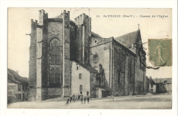 Cp, 87, Saint-Yrieix, Chevet De L'Eglise, Voyagée - Saint Yrieix La Perche