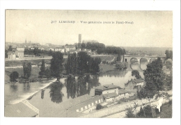 Cp, 87, Limoges, Vue Générale Vers Le Pont Neuf - Limoges