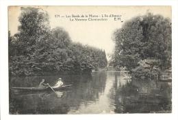 Cp, 94, Les Bords De La Marne, L'Ile D'Amour, La Varenne Chennevières, écrite 1921 - Other & Unclassified
