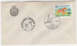 SAN MARINO - 1983 - PROGRAMMA ALIMENTARE MONDIALE - FDC - Tegen De Honger