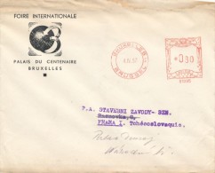 I4493 - Belgium (1957) Bruxelles - Brussel / Praha 120 - Covers & Documents