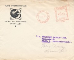 I4496 - Belgium (1957) Bruxelles - Brussel / Praha 120 - Briefe U. Dokumente