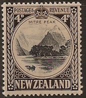 NZ 1935 4d Mitre Peak P14 UNHM SG 583c SE141 - Nuovi