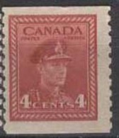 CANADA 1942 4c KGVI Coil SG 398A HM FD44 - Ungebraucht