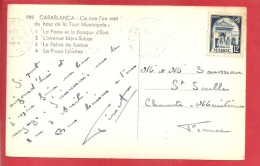 NY&T309 CASABLANCA Vers  FRANCE  Le 1953  (2 Scans) - Briefe U. Dokumente