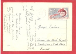 NY&T1042  PRAGUE  Vers  FRANCE  Le 1959(2 SCANS) - Covers & Documents