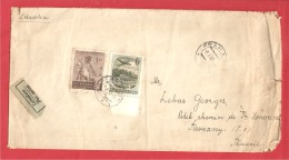NY&T 597+PA 36     PRAGUE Vers  FRANCE  Le 1952 - Covers & Documents