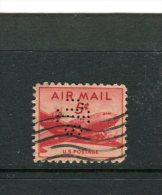 ETATS-UNIS - Y&T Poste Aérienne N° 34° - Perforé - Perfin - Perfin