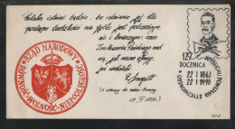 POLAND 1990 SOLIDARNOSC SOLIDARITY 127TH ANNIV JANUARY INSURRECTION COVER - Solidarnosc Labels