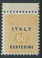 1943 OCCUPAZIONE ANGLO AMERICANA SICILIA 60 CENT MNH ** - ED512 - Britisch-am. Bes.: Sizilien