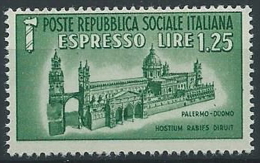 1944 RSI ESPRESSO DUOMO DI PALERMO MNH ** - ED510 - Posta Espresso