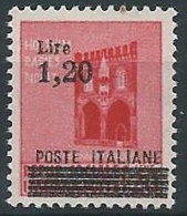 1945 LUOGOTENENZA SOPRASTAMPATO 1,20 LIRE MNH ** - ED501 - Mint/hinged