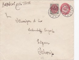 DANMARK - 1901 - ENVELOPPE ENTIER POSTAL De SAEBY Pour LUZERN (SUISSE) - Enteros Postales