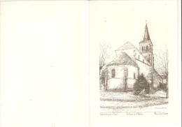 Carte Double  : Illustration Ducourtioux : 18 - Marmagne : L'Eglise - Sonstige & Ohne Zuordnung