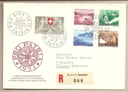 Svizzera - Busta FDC Con Serie Completa: Pro Patria - 1953 * G - Storia Postale