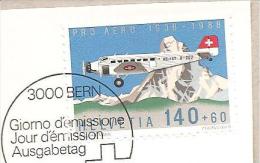 Svizzera - Serie Completa Usata: Pro Aereo Su Frammento - 1988 * G - Gebruikt