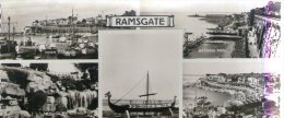 REAL PHOTOGRAPHIC MULTI VIEW - RAMSGATE - KENT - VALENTINES PANORAMA SERIES 8 Inches X 3.5 Inches - Ramsgate