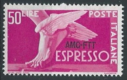 1952 TRIESTE A ESPRESSO 50 LIRE MNH ** - ED515-2 - Express Mail