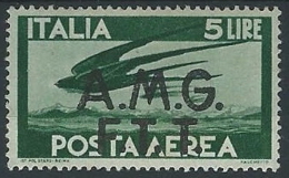 1947 TRIESTE A POSTA AEREA DEMOCRATICA 5 LIRE MH * - ED515 - Airmail