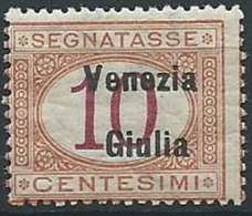 1918 VENEZIA GIULIA SEGNATASSE 10 CENT MNH ** - ED521-2 - Vénétie Julienne