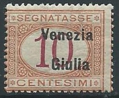 1918 VENEZIA GIULIA SEGNATASSE 10 CENT MNH ** - ED522 - Vénétie Julienne