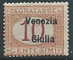 1918 VENEZIA GIULIA SEGNATASSE 10 CENT MNH ** - ED522-2 - Vénétie Julienne