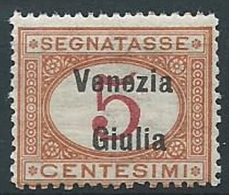 1918 VENEZIA GIULIA SEGNATASSE 5 CENT MNH ** - ED522 - Venezia Giulia