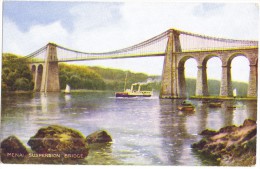 Menai Suspension Bridge  - Valentine's "Art Colour" - Unused - Anglesey