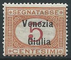 1918 VENEZIA GIULIA SEGNATASSE 5 CENT MNH ** - ED522-4 - Venezia Giulia
