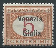 1918 VENEZIA GIULIA SEGNATASSE 5 CENT MNH ** - ED522-5 - Vénétie Julienne