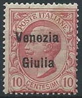 1918-19 VENEZIA GIULIA EFFIGIE 10 CENT MNH ** - ED523 - Vénétie Julienne