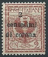 1919 TRENTO E TRIESTE AQUILA 2 CENT MNH ** - ED526-3 - Trente & Trieste