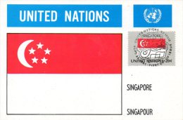 ONU New-York. N°354 De 1981 Sur Carte Maximum. Drapeau De Singapour. - Autres & Non Classés