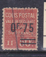 FRANCE COLIS POSTAL N° 91 75C S 50C R0UGE VALEUR DECLAREE OBL - Oblitérés